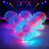 Parapluie lumineux à LED, accessoire de scène clignotant et brillant pour carnaval, défilé, bar, fête, boîte de nuit, spectacle de danse