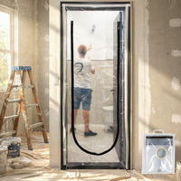 Film étirable PE souple et résistant à l'humidité pour la maison, avec fermeture éclair transparente, 2,2 m x 1,2 m, modèles ZD120220-I/L/C/U