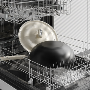 Wok With Non Coating Flat Bottom For Induction And Gas Stoves 32 Cm - Product Image 5