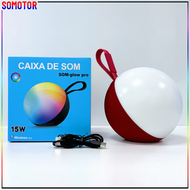Colorful RGB Light Wireless Bluetooth Speaker Supports SD Card with 1800mAh Big Battery Capacity As Gift