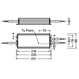 Driver LED AC-DC in Plastica 100W 150W 200W 320W OT 320 <span class=keywords><strong>UNV</strong></span> 1A1 2DIM P7 a Corrente Costante - Product Image 3