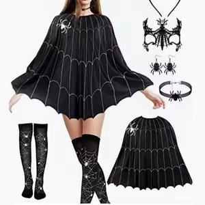 Costume de chauve-souris noir nouvelle collection pour femme, cape une pièce, vêtements d'Halloween, ailes de chauve-souris, costumes pour filles - Product Image 3