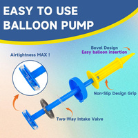 Pompe à air portable manuelle pour ballons en latex et en aluminium, accessoires, pompe à ballons à double action bidirectionnelle
