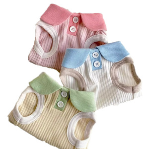 เสื้อกั๊กสัตว์เลี้ยงสุนัขแมวสีชมพูสีขาวสีเหลืองสีทึบโพลีเอสเตอร์สวมใส่สบายๆได้ทุกฤดูกาลสำหรับสุนัขขนาดเล็กแมว - Product Image 5