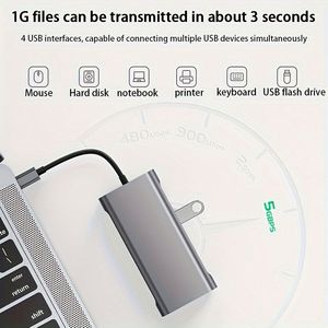 <b>USB</b> Type-C <b>Hub</b> Adapter 11-in-1 Laptop Docking Station Dual HDTV VGA RJ45 SD TF for MacBook Dell XPS Hp Lenovo ThinkPad - Product Image 4