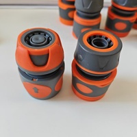 Raccord rapide souple en plastique 1/2 pouce pour tuyau d'arrosage avec arrêt d'eau