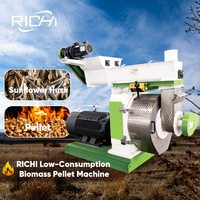Machine à fabriquer des granulés d'aliments pour animaux RICHI - Certification CE, machine à fabriquer des granulés d'aliments à partir de coques de tournesol