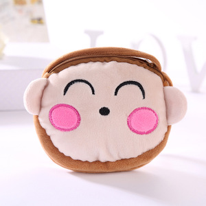Sac bandoulière en polyester à imprimés animaux en peluche mignons pour enfants, sac à monnaie à bandoulière avec poignée souple et fermeture éclair, motif dessin animé pour bébé - Product Image 5