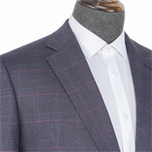 Hai Mảnh <span class=keywords><strong>Mtm</strong></span> Thực hiện Để Đo lường Tùy Chỉnh Thực hiện Len Pha Trộn Dark Grey Sọc Mens Kinh Doanh Giản Dị Phù Hợp Với Phù Hợp Cho Nam Giới - Product Image 2