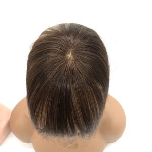 AU Schnelle Lieferung Haarteil 100 Echthaar Fransen Patch Ersatz Seide Maschine Schuss Topper Knall für Frauen, die Glatze bedecken - Product Image 3