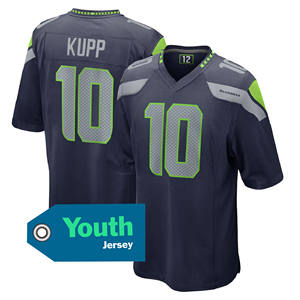 Super Finals 2026 per Giovani e Bambini Seattle 12 Fan 11 Jaxon Smith-Njigba 14 Sam Darnold 10 #   Maglie da Football Americano Cucite Kupp - Product Image 4