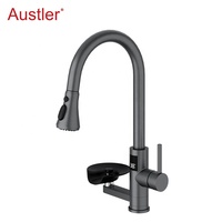 trou tasse rondelle mat noir en acier inoxydable retirer pulvérisateur évier robinet de cuisine avec verre rinceur