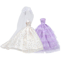 B256 Vintage mariage belle mariée vêtements fête robes de bal fille poupées en gros OEM ODM personnalisé robe de mariée robe de poupée