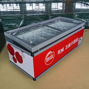 Réfrigérateur commercial, supermarché, grande capacité, congélateur d'îlot, vitrine, porte coulissante en verre, congélateur horizontal de type combiné - Product Image 5