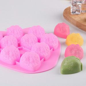 Moules en silicone écologiques pour glaçons en forme de fraise, ensemble de formes et de couleurs personnalisées pour chocolat, bonbons, gâteaux, craies, fondants - Product Image 5