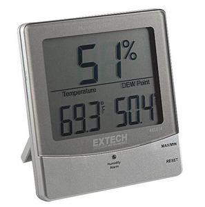 Estoque <span class=keywords><strong>Hygro</strong></span>-Termômetro Alerta de Umidade com Ponto de Orvalho Extech 445814 445706 445703 Termômetro do relógio para uso doméstico - Product Image 5
