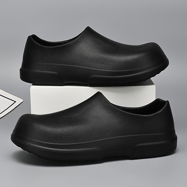 Females Men Black Light Weight Oil Resistant Anti Slip Waterproof Safety Work Hotel Nurse Kitchen Chef Eva Clogs Foam Shoe
