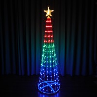 Guirlandes lumineuses LED intelligentes pour sapin de Noël 220V, étanches, en forme de tour conique, multicolores, décoration de Noël extérieure, IP65
