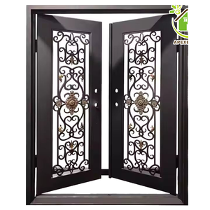 Puerta <span class=keywords><strong>de</strong></span> Seguridad <span class=keywords><strong>de</strong></span> Hierro Forjado TECHTOP, Superficie Impecable, Moderna, Exterior, <span class=keywords><strong>de</strong></span> Alto Valor, con Vidrio, para Entrada <span class=keywords><strong>de</strong></span> Casa, 5 Años <span class=keywords><strong>de</strong></span> Garantía - Product Image 2