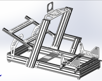 Cockpit de simulation de course en aluminium 40120, configuration complète, robuste, avec siège, base de volant G25, kit de simulateur de course personnalisé
