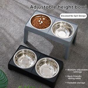 2026 Atacado Comedouro para Cães 2 em 1 Elevado Ajustável com Tigelas de Aço Inoxidável - Product Image 5