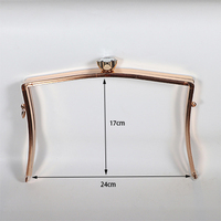 Cadre de sac à main en métal de luxe personnalisé, haute qualité, style vintage, avec fermoir à boucle diamantée et clip de verrouillage carré pour sacs