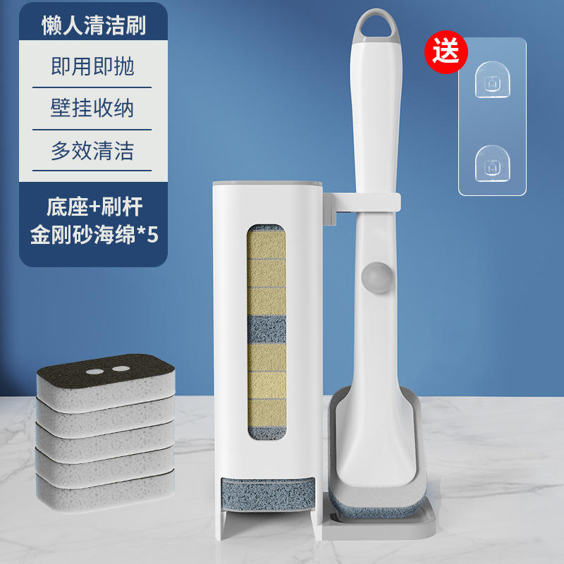 Manche de brosse + base + 5 têtes de brosse Emery