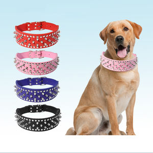 Meistverkauftes Langlebiges Einfaches Solides PU-Nieten-Halsband für Kleine Mittlere Große Hunderassen & Katzen - Product Image 1