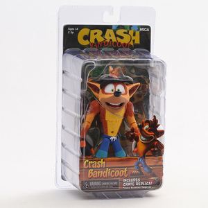 Neca Crash <span class=keywords><strong>Bandicoot</strong></span> - Basic CRASH with crate Action Figurine โมเดลของเล่น - Product Image 1