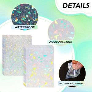 Fundas holográficas de plástico para tarjetas de 7 pulgadas con patrón de piedras preciosas premium para protección de tarjetas coleccionables - Product Image 3
