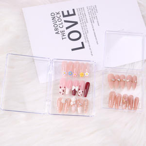 TSZS clair presse sur ongles stockage affichage carte boîte presse sur <span class=keywords><strong>ongle</strong></span> vide boîte d'emballage <span class=keywords><strong>faux</strong></span> <span class=keywords><strong>ongle</strong></span> pointe boîtes d'emballage transparentes - Product Image 3