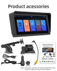 10,26 \ "HD pantalla portátil coche estéreo Radio inalámbrico Carplay Android Auto FM AM RDS pantalla TV 2 soportes Monitor películas medios - Product Image 5