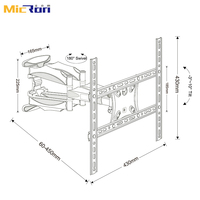 Soporte de Pared para TV MICRON de Alta Capacidad de Carga y Movimiento Completo, para Televisores de 32 a 70 Pulgadas