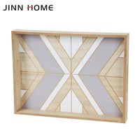 Vente en gros Plateau décoratif rectangulaire en bois 30x40cm Plateau de service en bois