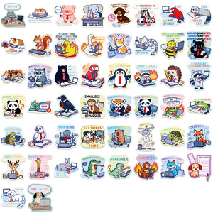 50 Pezzi Adesivi Divertenti con Animali Cartoon per Decorazione Telefono, Ufficio e Regalo - Product Image 3