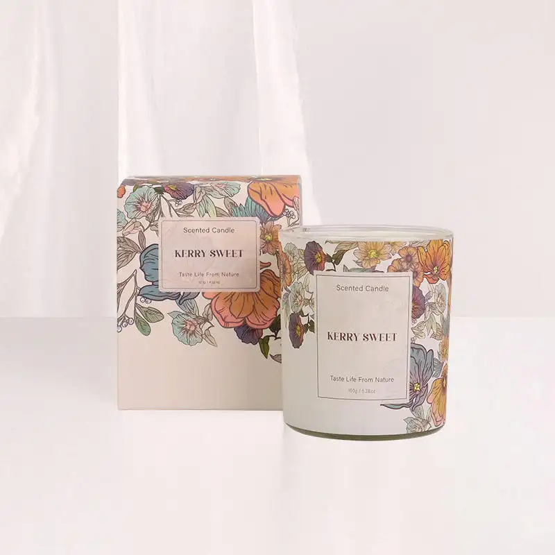 NEWIND, aromaterapia de lujo, 120g, velas perfumadas en tarro con logotipo personalizado para decoración del hogar y juego de regalo de vacaciones