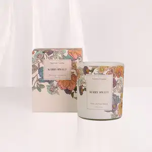 NEWIND Aromaterapia de luxo 120g Velas perfumadas em frasco com logotipo personalizado para decoração de casa e conjunto de presente de feriado