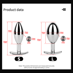 FRRK Plug anal ovale en acier inoxydable avec cavité creuse dissimulée pour le rangement de clés, Cage de chasteté masculine SM pour adultes, jeu érotique OEM - Product Image 3