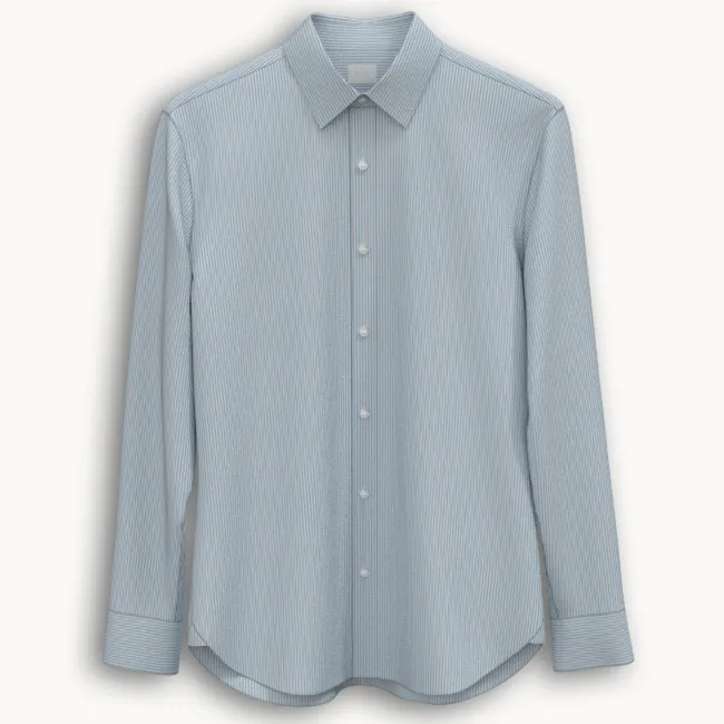 Anpassung 40er Jahre Baumwolle Spandex Popel ine Streifen Cools ten Komfort Stretch Gewebtes Garn Gefärbter Stoff für Hemden