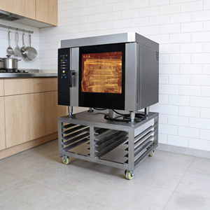AF-6 Nuovo <span class=keywords><strong>Forno</strong></span> Combinato a Vapore Commerciale Unitech con Pulsanti, 6 Teglie, in Acciaio Inox, Controllo Manuale, Porta Laterale a Battente - Product Image 3
