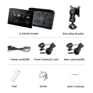 Nouveau HOT Écran intelligent portable IP67 étanche pour <span class=keywords><strong>moto</strong></span> avec CarPlay sans fil Android Auto 6,25 pouces DVR Navigation <span class=keywords><strong>GPS</strong></span> pour 5.0 - Product Image 4