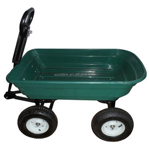 भारी शुल्क चार पहिया नर्सरी कार्ट उच्च गुणवत्ता वाले समुद्र तट प्लास्टिक गार्डन ट्रॉली के साथ स्टील पोस्ट पोर्टेबल और स्टैकयोग्य के साथ - Product Image 3