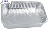 Plateaux de récipients alimentaires jetables rectangulaires en aluminium pour la cuisson au four Type de processus de blister en matériau aluminium domestique