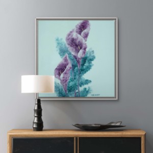 <span class=keywords><strong>Reproduction</strong></span> 2025 de l'œuvre originale du maître Qi Yu : *Brahma Flower - Guanyin Lotus*, Peinture à l'huile pour la décoration intérieure. - Product Image 2