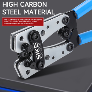 SIKE HX-50B Industrial Grade Steel Crimping Clamp <b>Soft</b> Grip Handle Adjustable Range 6-50mm Tool Connectors Top Entry Model - Product Image 2