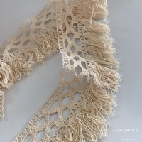 Fil de coton 6cm frange dentelle vêtements accessoires maison Textile artisanat accessoires bourgeon soie dentelle