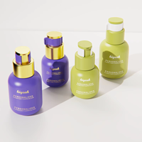Bouteille en verre à fond épais et épaule ronde, nouveau style, pour fond de teint, 30ml 50ml, avec pompe à pression, pour émulsion, sérum et huile, vente en gros