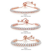 Браслет Pulseras y Brazaletes Женский, регулируемая цепочка для рук, простой Теннисный браслет в форме конского глаза с фианитом