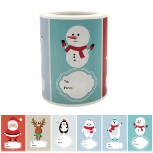 Buon Natale logo stampa del pvc del vinile olografica decorazione personalizzata die cut adesivo di imballaggio impermeabile rotolo di etichette <span class=keywords><strong>adesivi</strong></span> - Product Image 5