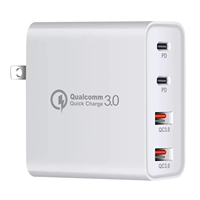 Adaptateur USB pour iPhone PD 100W, câble de charge à 4 ports, prise murale GaN pour Samsung Xiaomi Huawei, accessoires pour téléphone portable
